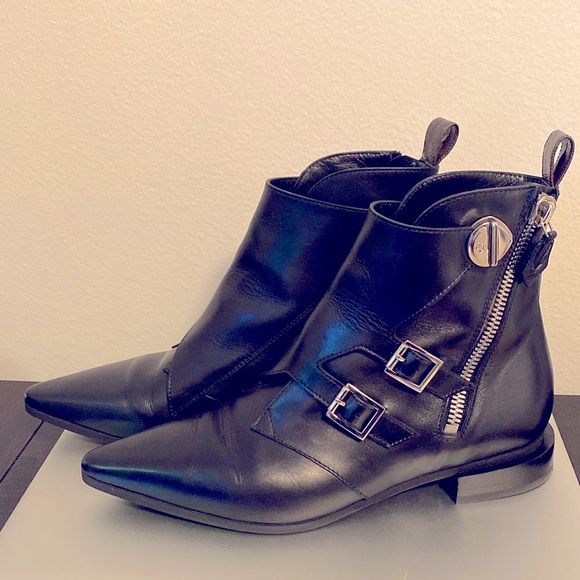 EUC [Louis Vuitton] Pointed Jumble Bootie Boots Black Leather Womens Sz 37, US 7 - Picture 3 of 14